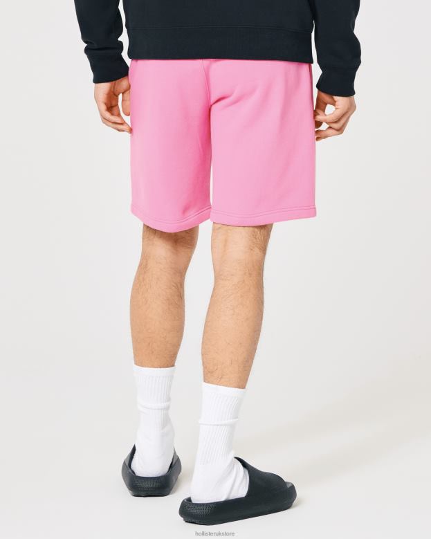 Bottoms Hollister Men Fleece Logo Graphic Shorts 9\\ 488201240 Pink